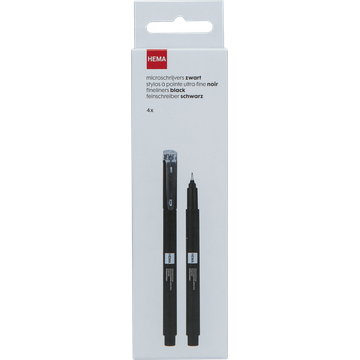 HEMA Microschrijvers Zwart 4 Stuks