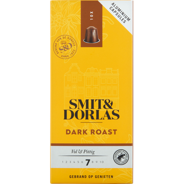Smit & Dorlas Dark Roast Koffiecups 10 Stuks