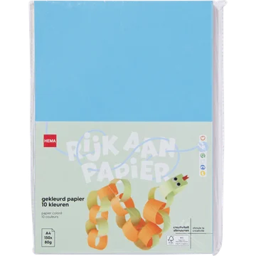 HEMA Gekleurd Papier 10 Kleuren A4 150 Stuks