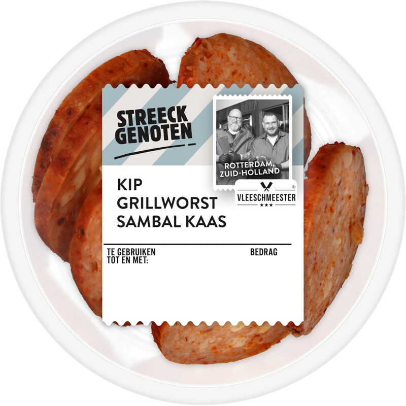 Streeckgenoten Kip grillworst sambal & kaas