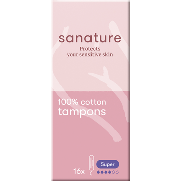 Sanature Tampons Super 16 Stuks