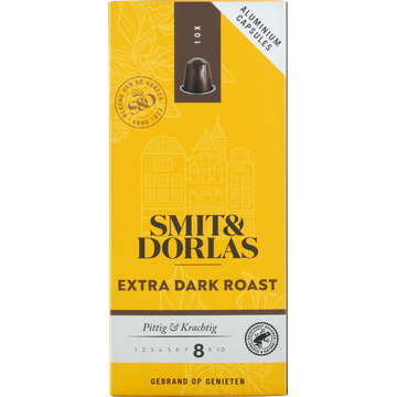 Smit & Dorlas Extra Dark Roast Koffiecups 10 Stuks
