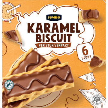 Jumbo Karamel Biscuit 6 Stuks