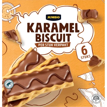 Jumbo Karamel Biscuit 6 Stuks