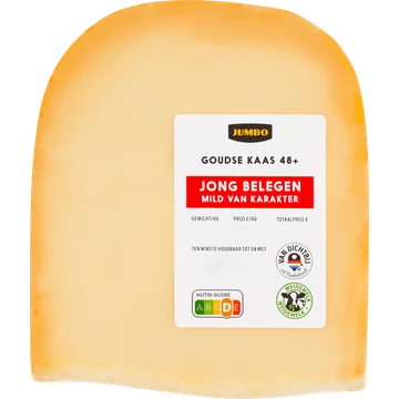 Jumbo Goudse Kaas 48+ Jong Belegen Stuk ca. 380g