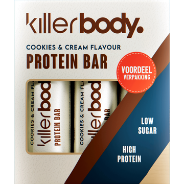 Killerbody 3-pack Protein Bars Cookies & Cream 120g
