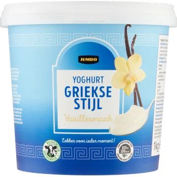 Jumbo Yoghurt Griekse Stijl Vanillesmaak 1 kg