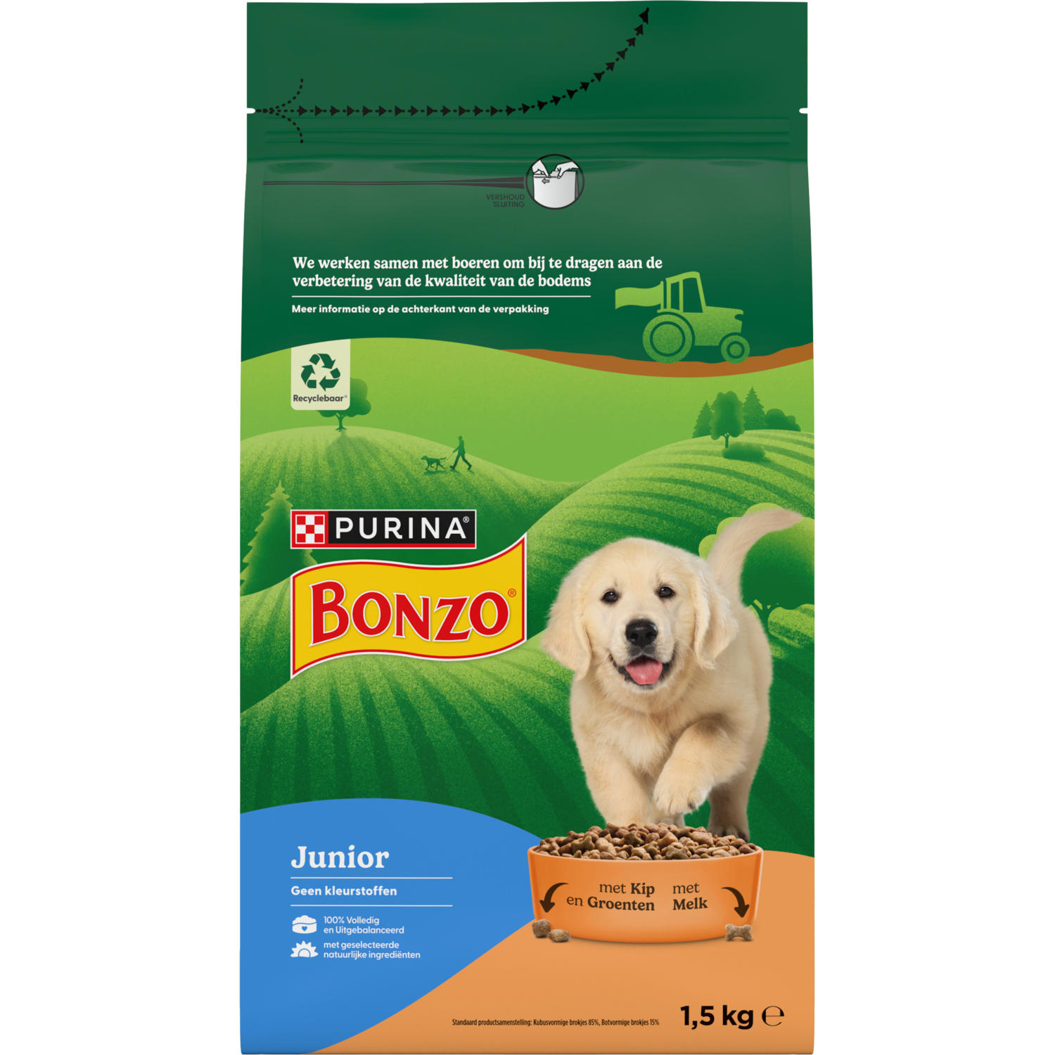 Bonzo Junior Hondenvoer met Kip en Groenten