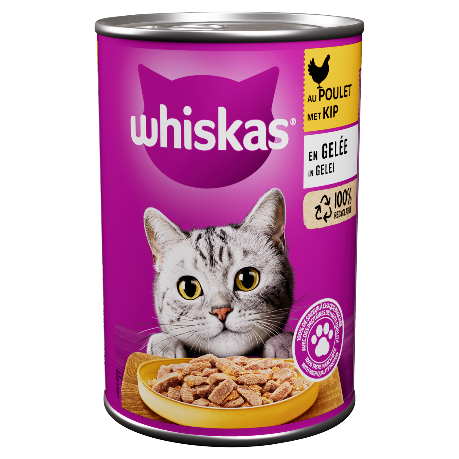 Whiskas in gelei kattennatvoer kip blik 400 g
