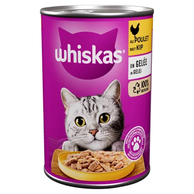Whiskas in gelei kattennatvoer kip blik 400 g