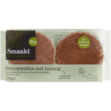 Smaakt Bio Stroopwafels met Honing 175 g