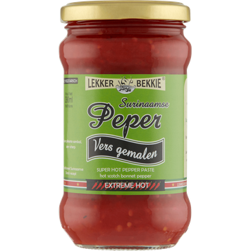 Lekker Bekkie Surinaamse Vers Gemalen Peper Extreme Hot 290 ml