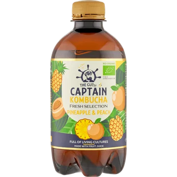 The Gutsy Captain Kombucha Pineapple & Peach 400 ml