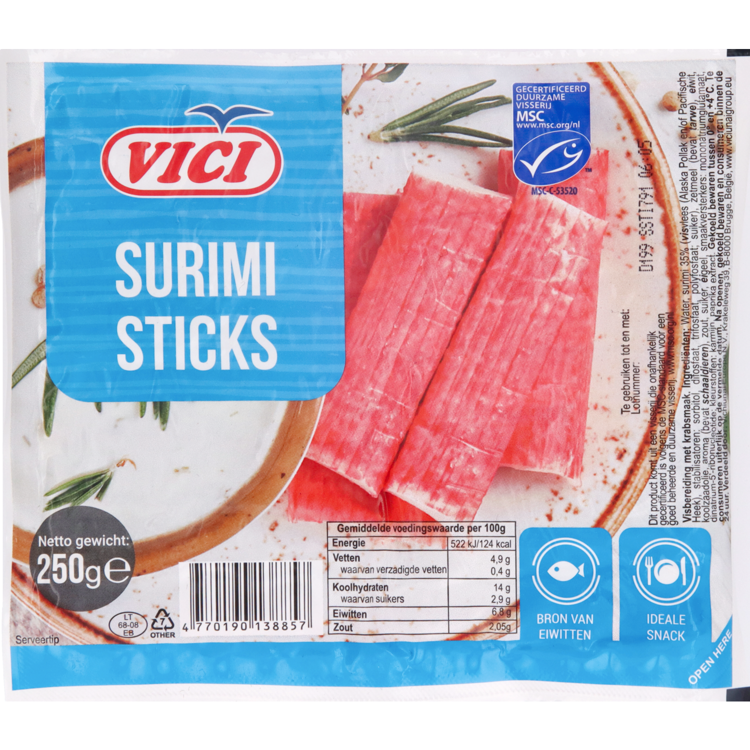 Surimi Sticks MSC 250 g