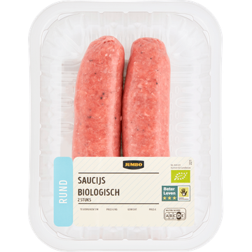 Jumbo Rundersaucijs Biologisch 2 Stuks