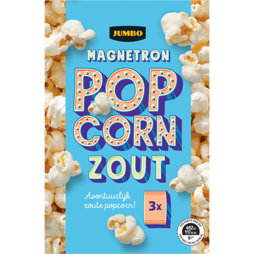 Jumbo Magnetron Popcorn Zout 3 x 90 g