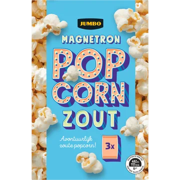 Jumbo Magnetron Popcorn Zout 3 x 90 g