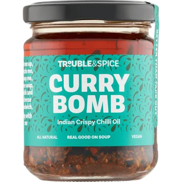 Trouble & Spice Curry Bomb Indian Crispy Chilli Oil 200 ml