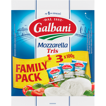 Galbani Mozzarella Tris Family Pack 300g (3 x 100g)