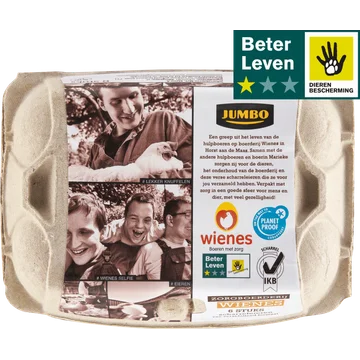 Jumbo Scharreleieren M/L 6 Stuks