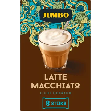 Jumbo Oploskoffie Latte Macchiato 8 Stuks