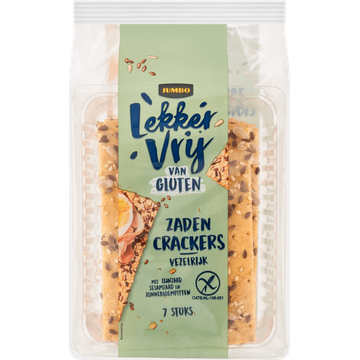 Jumbo Lekker Vrij van Gluten Zaden Crackers 7 Stuks