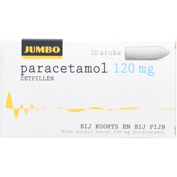 Jumbo Paracetamol Zetpillen 10 Stuks 120mg