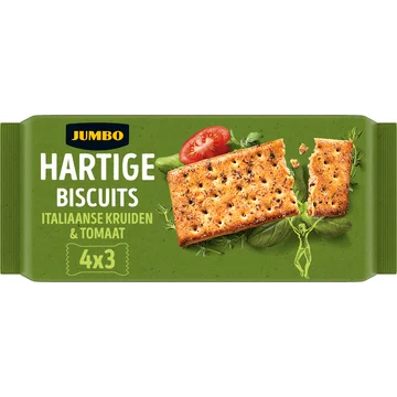 Jumbo Hartige Biscuits Italiaanse Kruiden & Tomaat 4 x 41,4 g