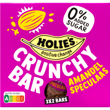Holie's Crunchy Bar Protein Chocolate Chip 3 x 2 Stuks 6 x 20 g