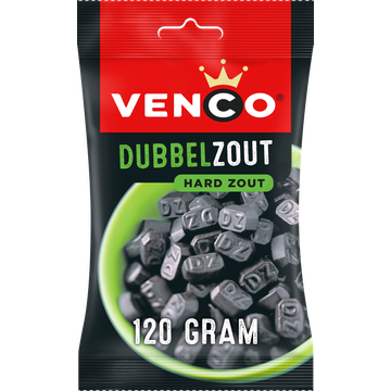 Venco Dubbelzout Hard Zout 120 g