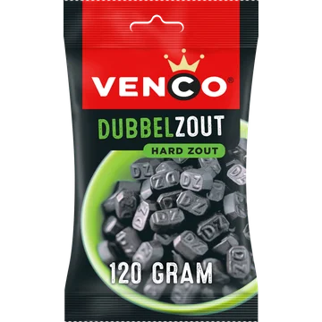 Venco Dubbelzout Hard Zout 120 g