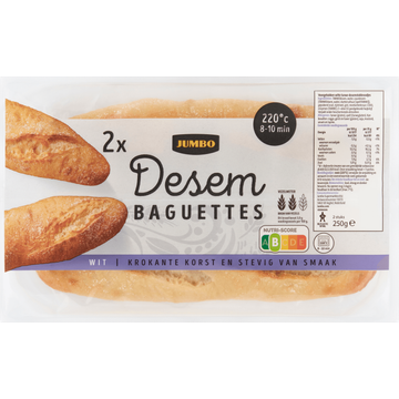  Jumbo - Desem Baguettes - Wit - 2 Stuks
