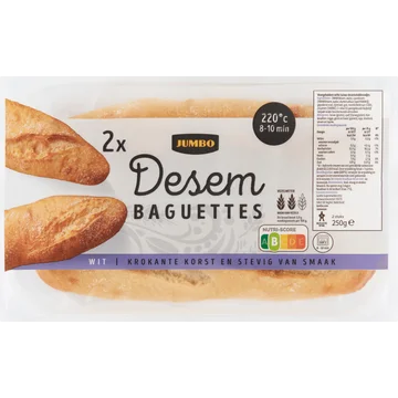  Jumbo - Desem Baguettes - Wit - 2 Stuks