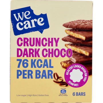 WeCare Crunchy Dark Choco 6 x 17 g