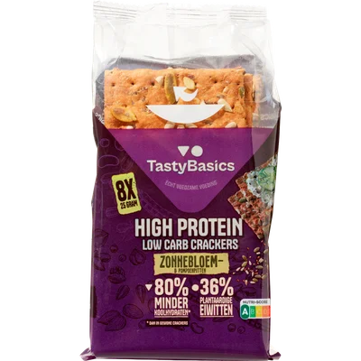 TastyBasics Low Carb - High Protein Cracker Zonnebloem