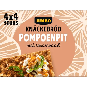 Jumbo Knäckebröd Pompoenpit 4 x 4 Stuks
