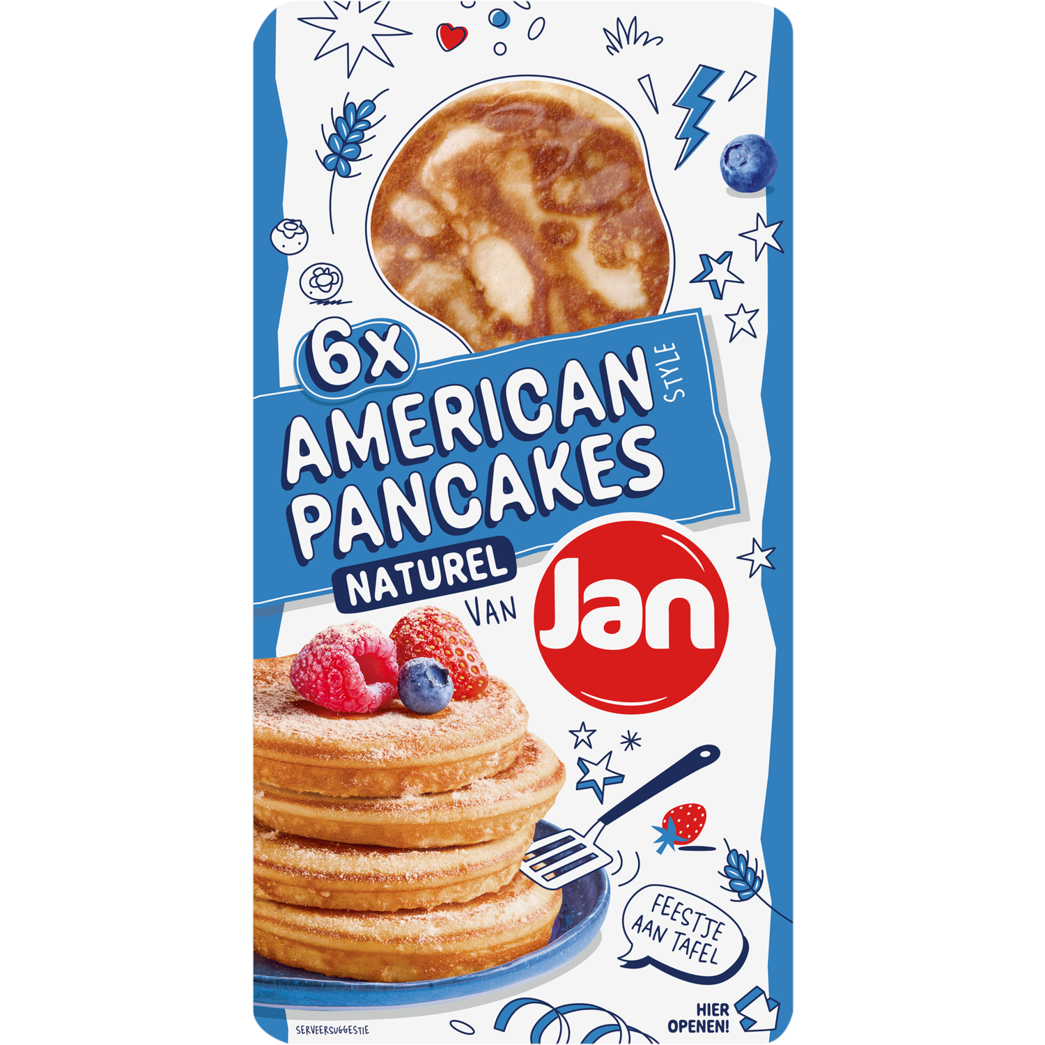 Jan American Style Pancakes Naturel 6 Stuks 300 g