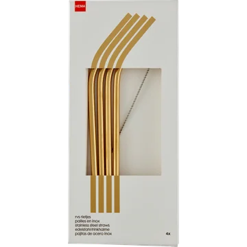 HEMA RVS Rietjes 4 Stuks