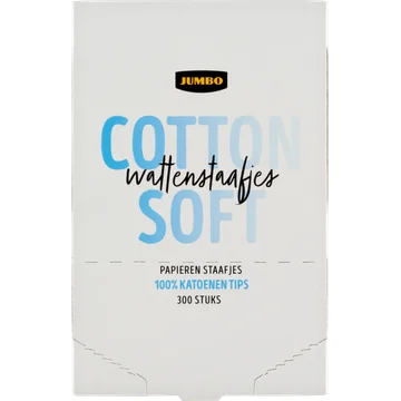 Jumbo Cotton Soft Wattenstaafjes 300 Stuks