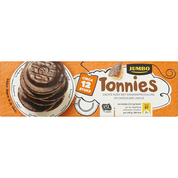 Jumbo Tonnies met Sinaasappelvulling en Chocolade 150 g
