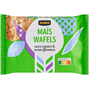 Jumbo Maïswafels Sour Cream & Onion 4 x 30,8 g
