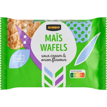 Jumbo Maïswafels Sour Cream & Onion 4 x 30,8 g