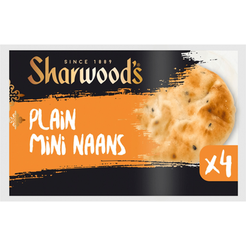 Sharwood's Plain Mini Naans 4 Stuks 260 g