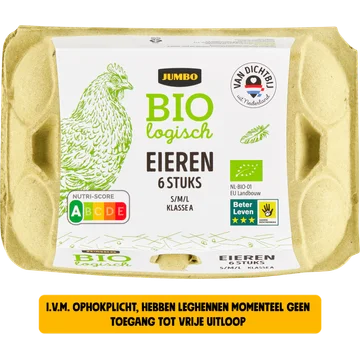 Jumbo Biologisch Eieren S/M/L 6 Stuks