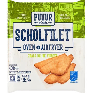 Puuur Visch Scholfilet Oven & Airfryer 400 g