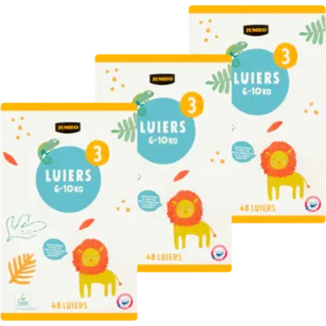 Jumbo Luiers 3 6-10 kg 3 x 48 Stuks