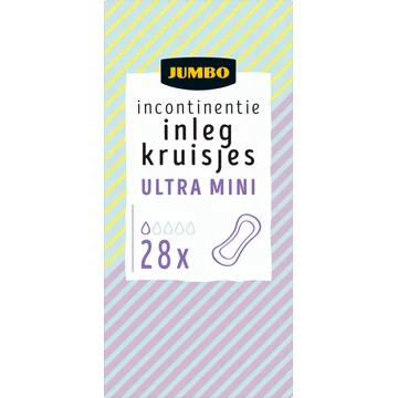 Jumbo Incontinentie Inlegkruisjes Ultra Mini 28 Stuks