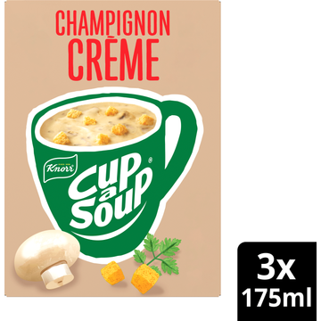 Knorr Champignon Crème Cup-a-Soup 3 x 175 ml