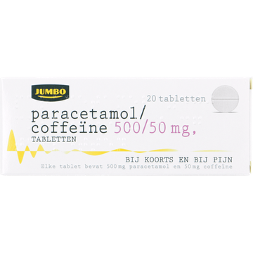 Jumbo Paracetamol/Coffeïne Tabletten 20 Stuks 500/50mg