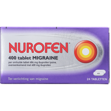 Nurofen Ibuprofen Migraine tabletten 400 mg, 24 stuks